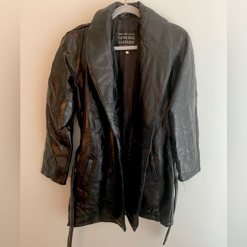 Madam Brand Top Grain Lambskin Leather Italian Mosaic Design women’s size small